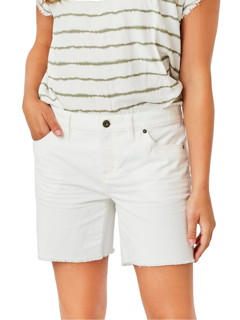 Carve Designs Oahu High Rise Corduroy 6" Short Cloud White Size 12